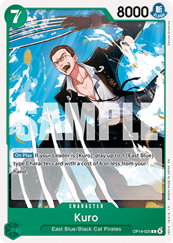 Kuro (OP14-025) - The Azure Sea's Seven (Common) [OP14-025] Immagine principale del prodotto