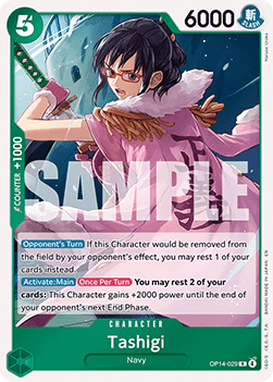 Tashigi (OP14-029) - The Azure Sea's Seven (Rare) [OP14-029] Immagine principale del prodotto