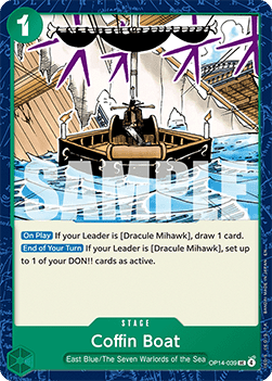 Coffin Boat (OP14-039) - The Azure Sea's Seven (Uncommon) [OP14-039] Immagine principale del prodotto