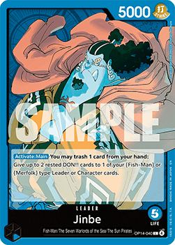 Jinbe (OP14-040) (V.1) - The Azure Sea's Seven (Leader) [OP14-040] Immagine principale del prodotto
