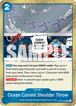 Ocean Current Shoulder Throw (OP14-058) - The Azure Sea's Seven (Rare) [OP14-058] Main image