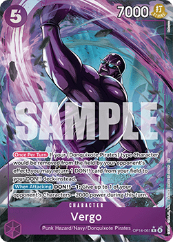 Vergo (OP14-061) (V.2) - The Azure Sea's Seven (Alternate Art) [OP14-061] Main image