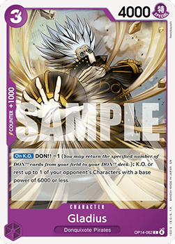Gladius (OP14-062) - The Azure Sea's Seven (Common) [OP14-062] Imagen principal del producto
