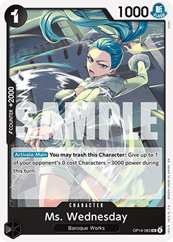 Ms. Wednesday (OP14-083) - The Azure Sea's Seven (Uncommon) [OP14-083] Imagen principal del producto