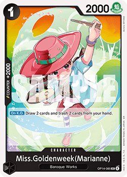 Miss.Goldenweek(Marianne) (OP14-085) - The Azure Sea's Seven (Uncommon) [OP14-085] Immagine principale del prodotto