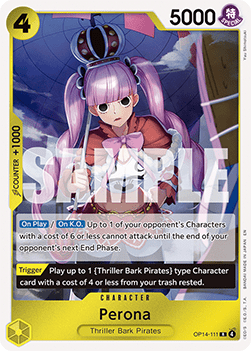 Perona (OP14-111) (V.1) - The Azure Sea's Seven (Rare) [OP14-111] Immagine principale del prodotto