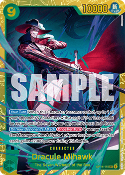 Dracule Mihawk (OP14-119) (V.1) - The Azure Sea's Seven (Secret Rare) [OP14-119] Imagen principal del producto