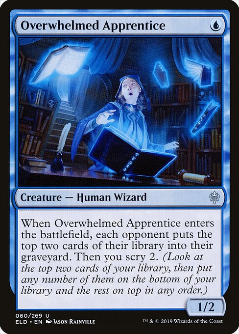Overwhelmed Apprentice – Throne of Eldraine (ELD-60) Magic: The Gathering card