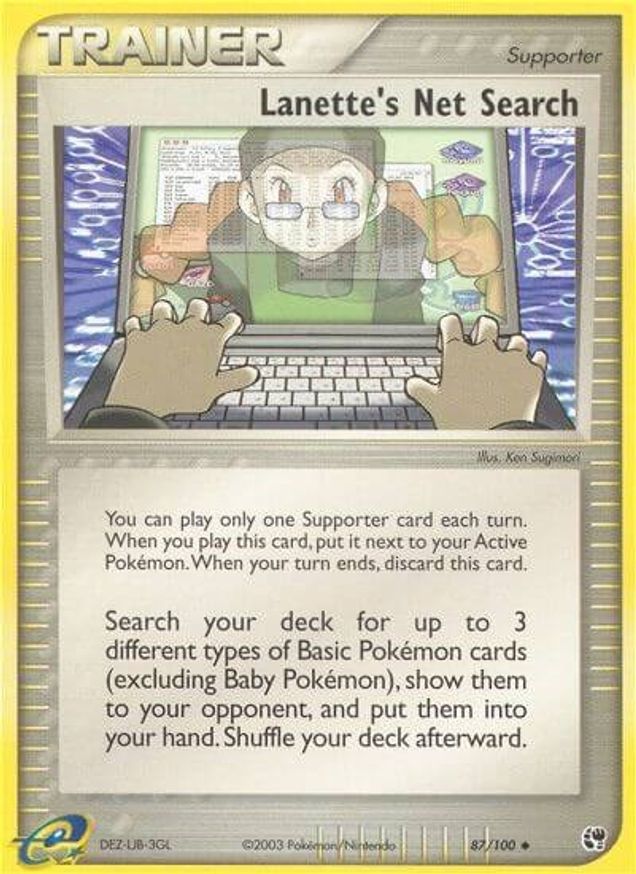 Pokémon-kaart Lanette's Net Search 87/100 Uncommon uit de set EX Sandstorm Hauptbild