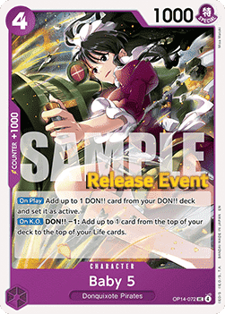 Baby 5 (OP14-072) - Promos: The Azure Sea's Seven (Uncommon) [OP14P-072]