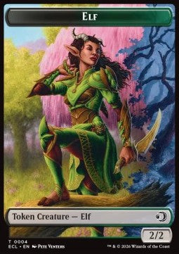 Elf Token (BG 2/2) // Kithkin Token (GW 1/1) - Lorwyn Eclipsed: Tokens (Token) [TECL-T 4/7] Imagen principal del producto