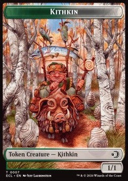 Kithkin Token (GW 1/1) // Treasure Token - Lorwyn Eclipsed: Tokens (Token) [TECL-T 7/10] Hover Image