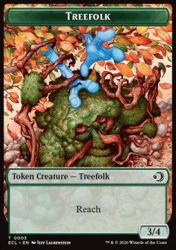 Treefolk Token (G 3/4) // Goblin Token (BR 1/1) - Lorwyn Eclipsed: Tokens (Token) [TECL-T 3/6] Hover Image