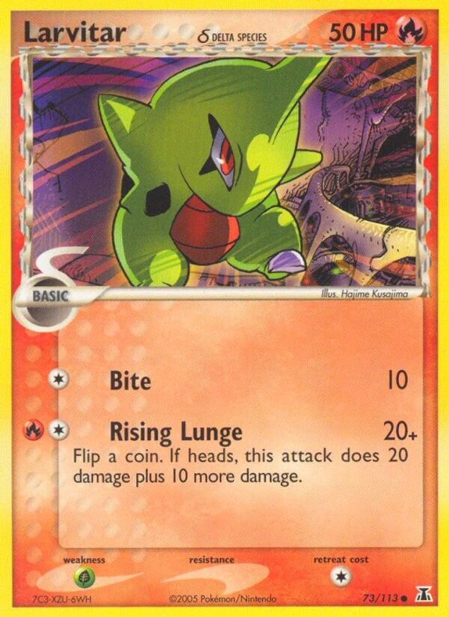 Pokémon-kaart Larvitar δ 73/113 Common uit de set EX Delta Species Main image