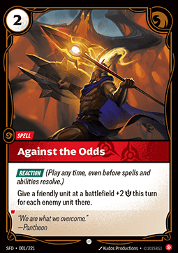 Against the Odds - Spiritforged (Common) [SFD-001] Imagen principal del producto