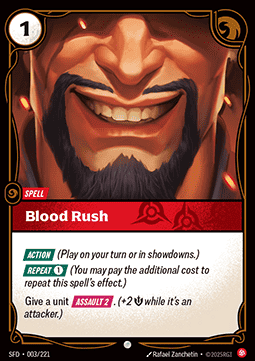 Blood Rush - Spiritforged (Common) [SFD-003] Imagen principal del producto