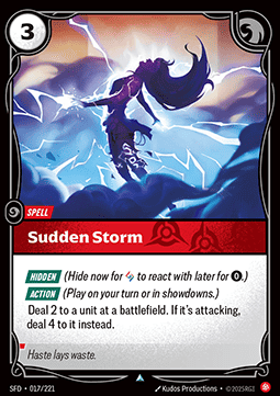 Sudden Storm - Spiritforged (Uncommon) [SFD-017] Image principale du produit