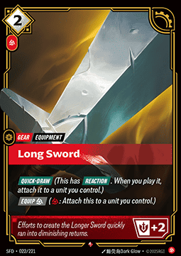 Long Sword - Spiritforged (Rare) [SFD-022] Image principale du produit