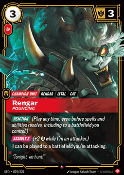 Rengar, Pouncing - Spiritforged (Rare) [SFD-025] Hauptbild
