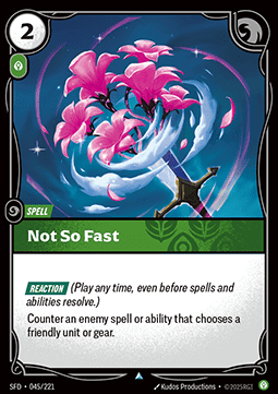 Not So Fast - Spiritforged (Uncommon) [SFD-045] Image principale du produit