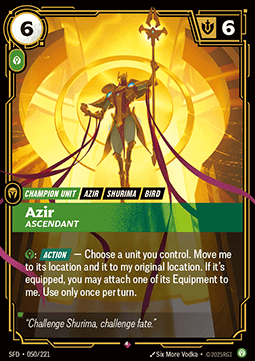 Azir, Ascendant (V.1 - Rare) - Spiritforged (Rare) [SFD-050] Image principale du produit