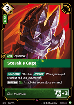 Sterak's Gage - Spiritforged (Rare) [SFD-056] Image principale du produit