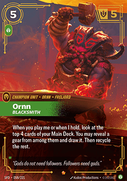 Ornn, Blacksmith (V.1 - Epic) - Spiritforged (Epic) [SFD-058] Immagine principale del prodotto