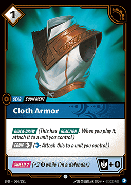 Cloth Armor - Spiritforged (Common) [SFD-064] Image principale du produit