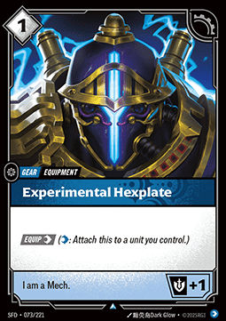 Experimental Hexplate - Spiritforged (Uncommon) [SFD-073] Image principale du produit