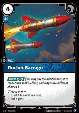 Rocket Barrage - Spiritforged (Uncommon) [SFD-077] Image principale du produit