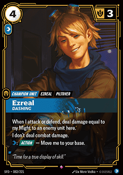 Ezreal, Dashing (V.1 - Rare) - Spiritforged (Rare) [SFD-082] Image principale du produit