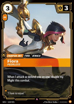 Fiora, Peerless (V.1 - Rare) - Spiritforged (Rare) [SFD-110] Image principale du produit