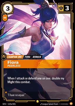 Fiora, Peerless (V.2 - Showcase) - Spiritforged (Showcase) [SFD-110a] Immagine principale del prodotto
