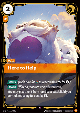 Here to Help - Spiritforged (Rare) [SFD-111] Main image