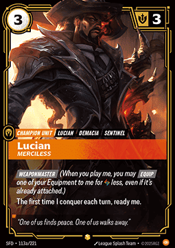 Lucian, Merciless (V.2 - Showcase) - Spiritforged (Showcase) [SFD-113a] Immagine principale del prodotto