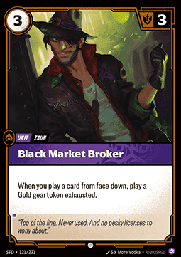 Black Market Broker - Spiritforged (Common) [SFD-121] Image principale du produit