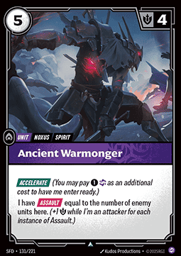 Ancient Warmonger - Spiritforged (Uncommon) [SFD-131] Hoofdafbeelding