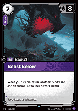 Beast Below - Spiritforged (Uncommon) [SFD-132] Hoofdafbeelding