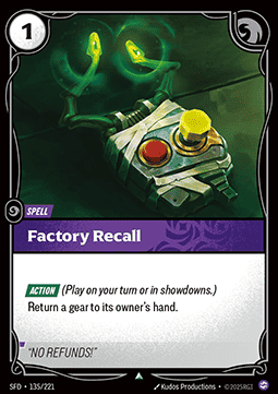 Factory Recall - Spiritforged (Uncommon) [SFD-135] Hoofdafbeelding