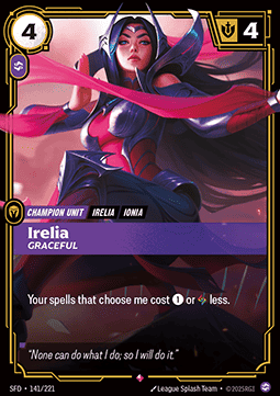 Irelia, Graceful (V.1 - Rare) - Spiritforged (Rare) [SFD-141] Hoofdafbeelding