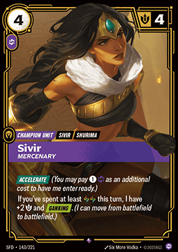 Sivir, Mercenary (V.1 - Rare) - Spiritforged (Rare) [SFD-143] Hoofdafbeelding