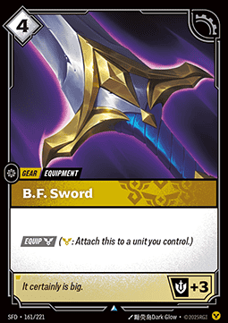B.F. Sword - Spiritforged (Uncommon) [SFD-161] Immagine principale del prodotto