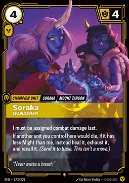 Soraka, Wanderer (V.1 - Rare) - Spiritforged (Rare) [SFD-173] Hoofdafbeelding