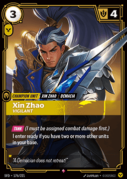 Xin Zhao, Vigilant - Spiritforged (Rare) [SFD-176] Hoofdafbeelding