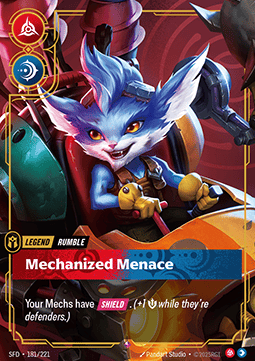 Rumble, Mechanized Menace (V.1 - Rare) - Spiritforged (Rare) [SFD-181] Hoofdafbeelding