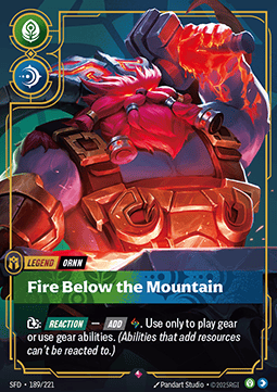 Ornn, Fire Below the Mountain (V.1 - Rare) - Spiritforged (Rare) [SFD-189] Hauptbild