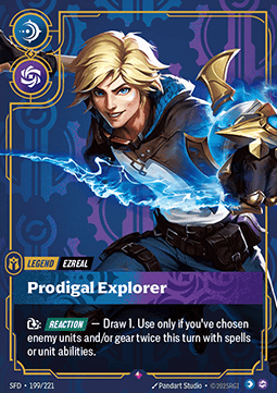 Ezreal, Prodigal Explorer (V.1 - Rare) - Spiritforged (Rare) [SFD-199] Immagine principale del prodotto
