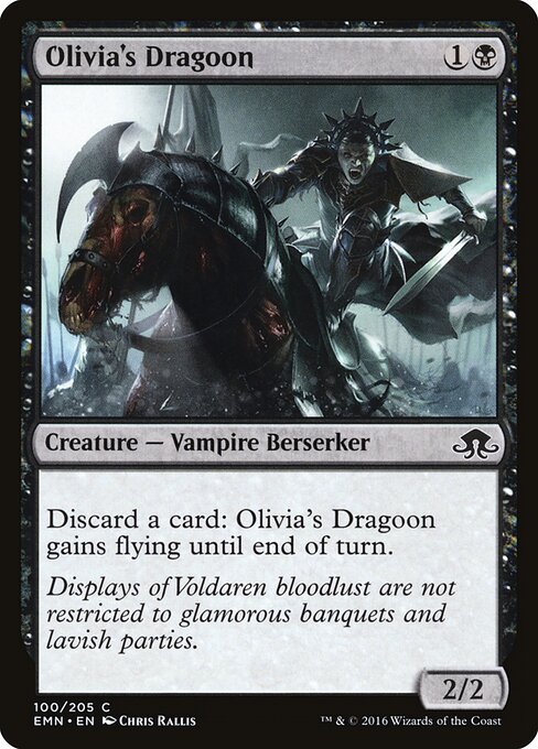 Olivia's Dragoon – Eldritch Moon (EMN-100) Magic: The Gathering card