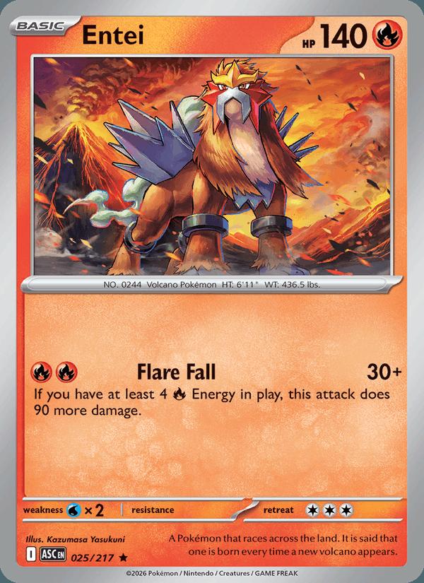 Entei - Ascended Heroes (Rare) [ASC-025] Hoofdafbeelding