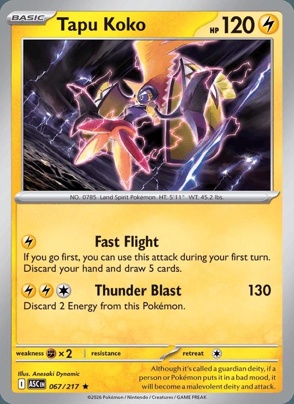 Tapu Koko - Ascended Heroes (Rare) [ASC-067] Imagen principal del producto